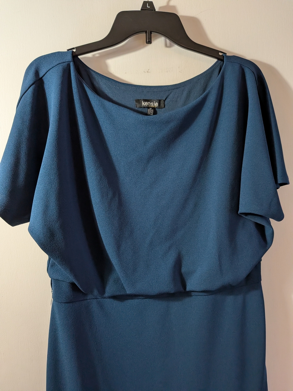 Kensie Teal Midi Dress with Dolman Sleeves